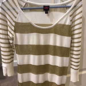 Gold & White sweater